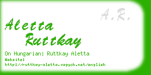 aletta ruttkay business card